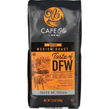 HEB Cafe Ole Taste of DFW Ground Coffee 12oz - 2 Bags