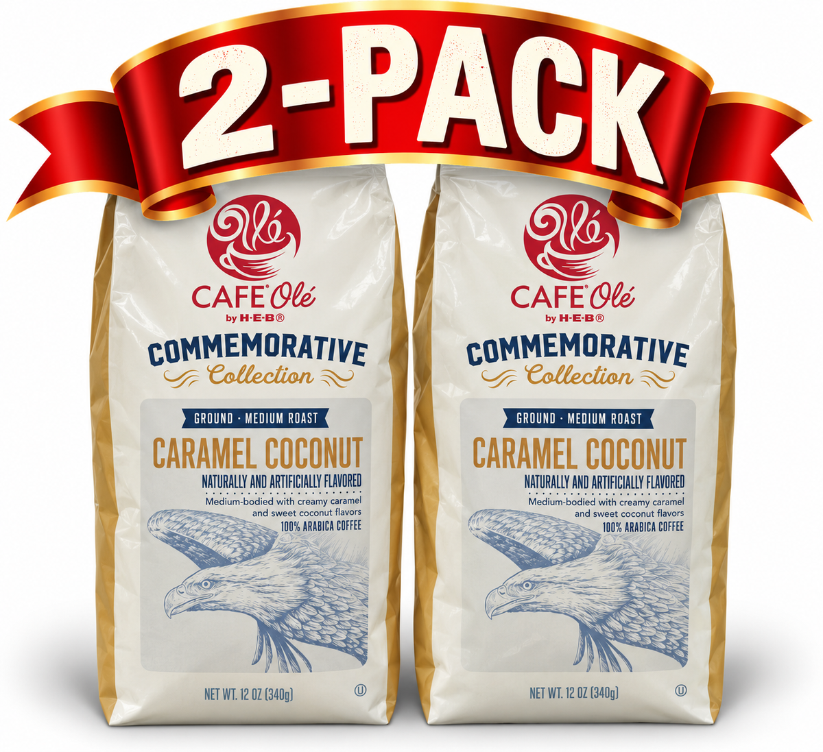 Café Olé Caramel Coconut ground coffee 12oz 2-pack bags
