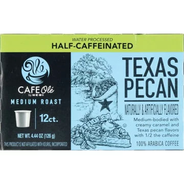 HEB Cafe Ole Half-Caff Texas Pecan K-Cups 12 ct - 2 Boxes