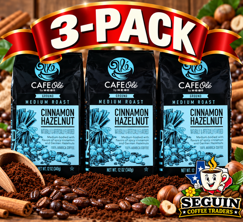 HEB Cafe Ole Cinnamon Hazelnut Ground Coffee 12 oz - 2 Bags