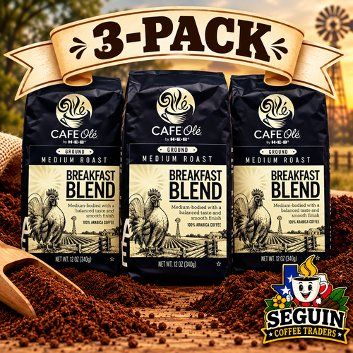 HEB Cafe Ole Breakfast Blend Ground Coffee 12oz - 2 Bags