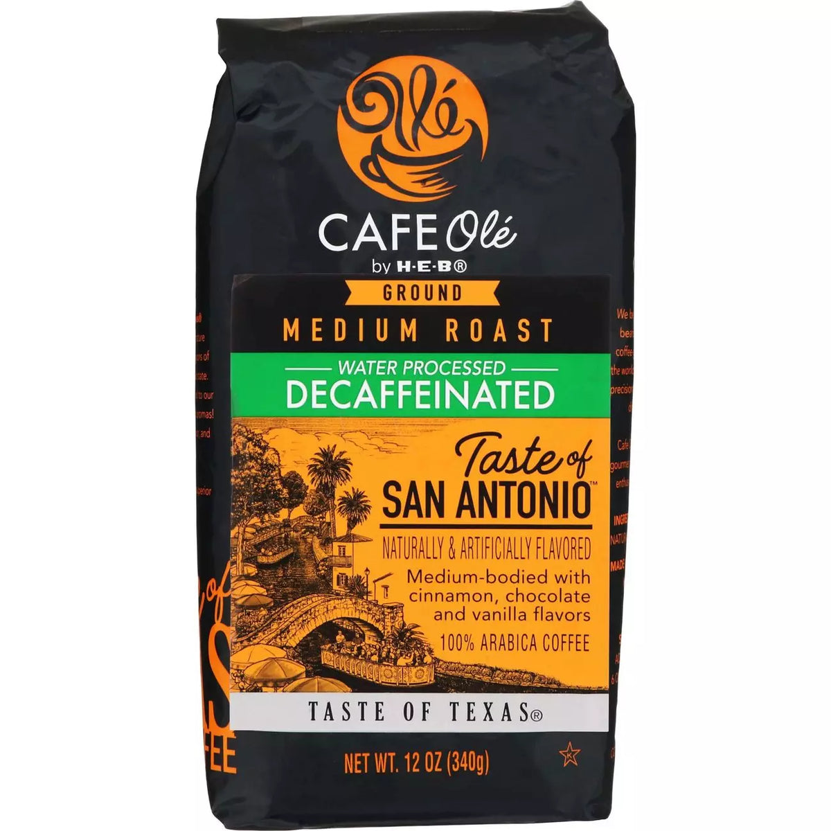 HEB Cafe Ole Decaf Taste of San Antonio Blend Ground Coffee 12oz - 2 Bags