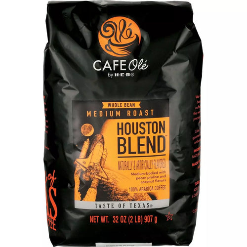 Cafe Ole by H‑E‑B Houston Blend Whole Bean Coffee (32 oz) 2lb Bag