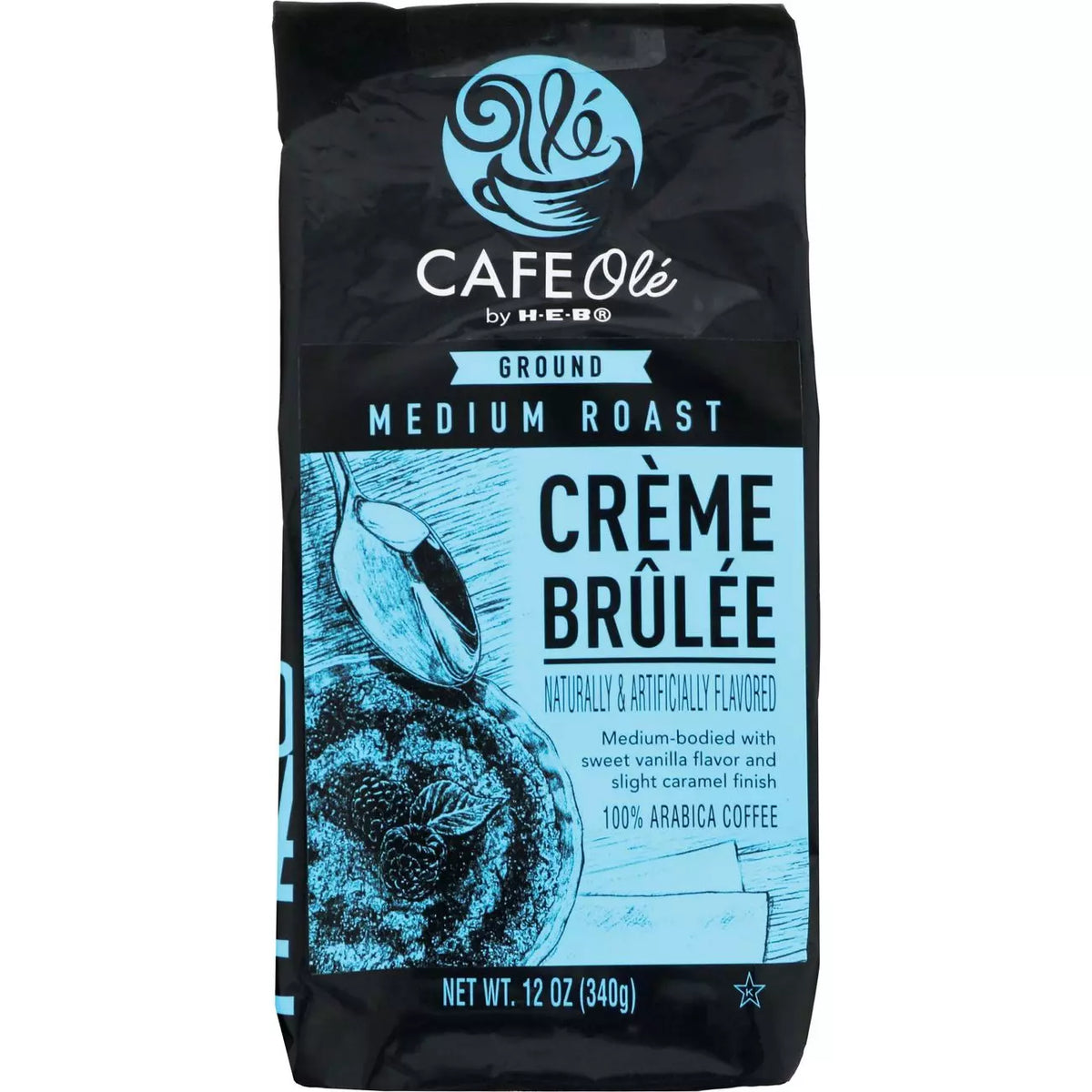 HEB Cafe Ole Creme Brulee Ground Coffee 12oz - 2 Bags