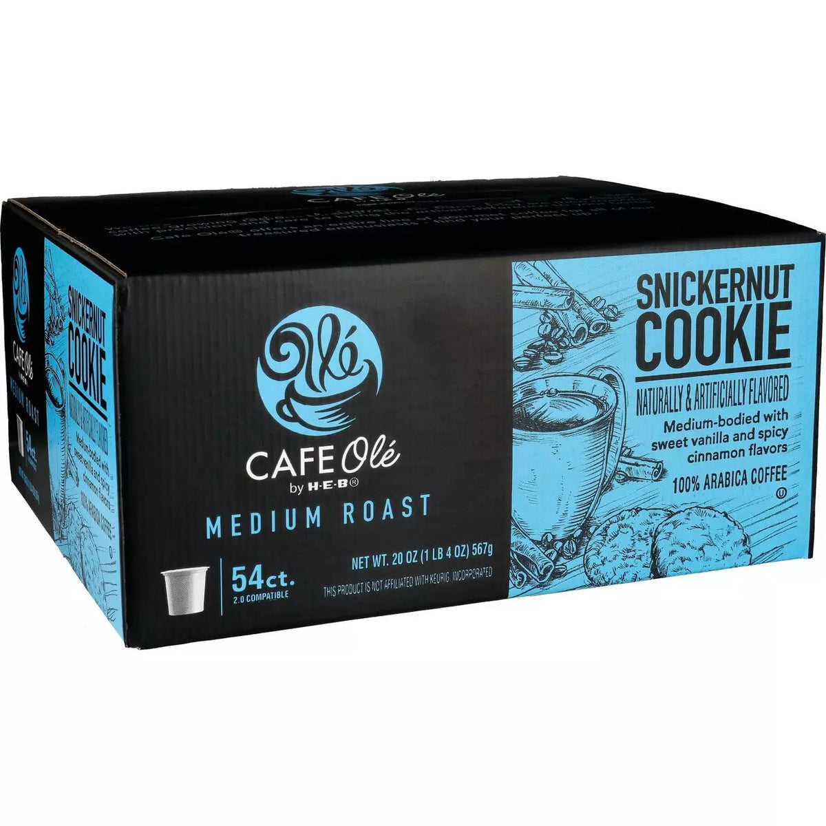 HEB Cafe Ole Snickernut Cookie K-Cups 54 Count