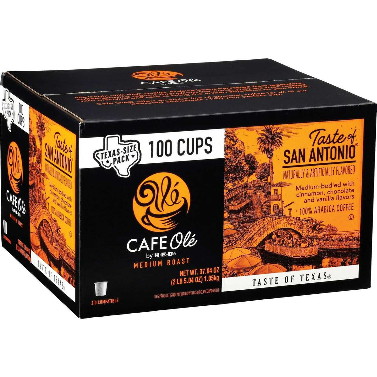HEB Cafe Ole Taste of San Antonio K-Cups 100 Count