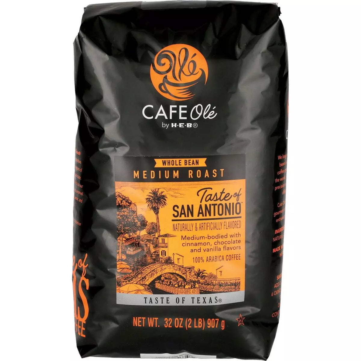 H‑E‑B Cafe Ole Taste of San Antonio Whole Bean Coffee 2 lbs