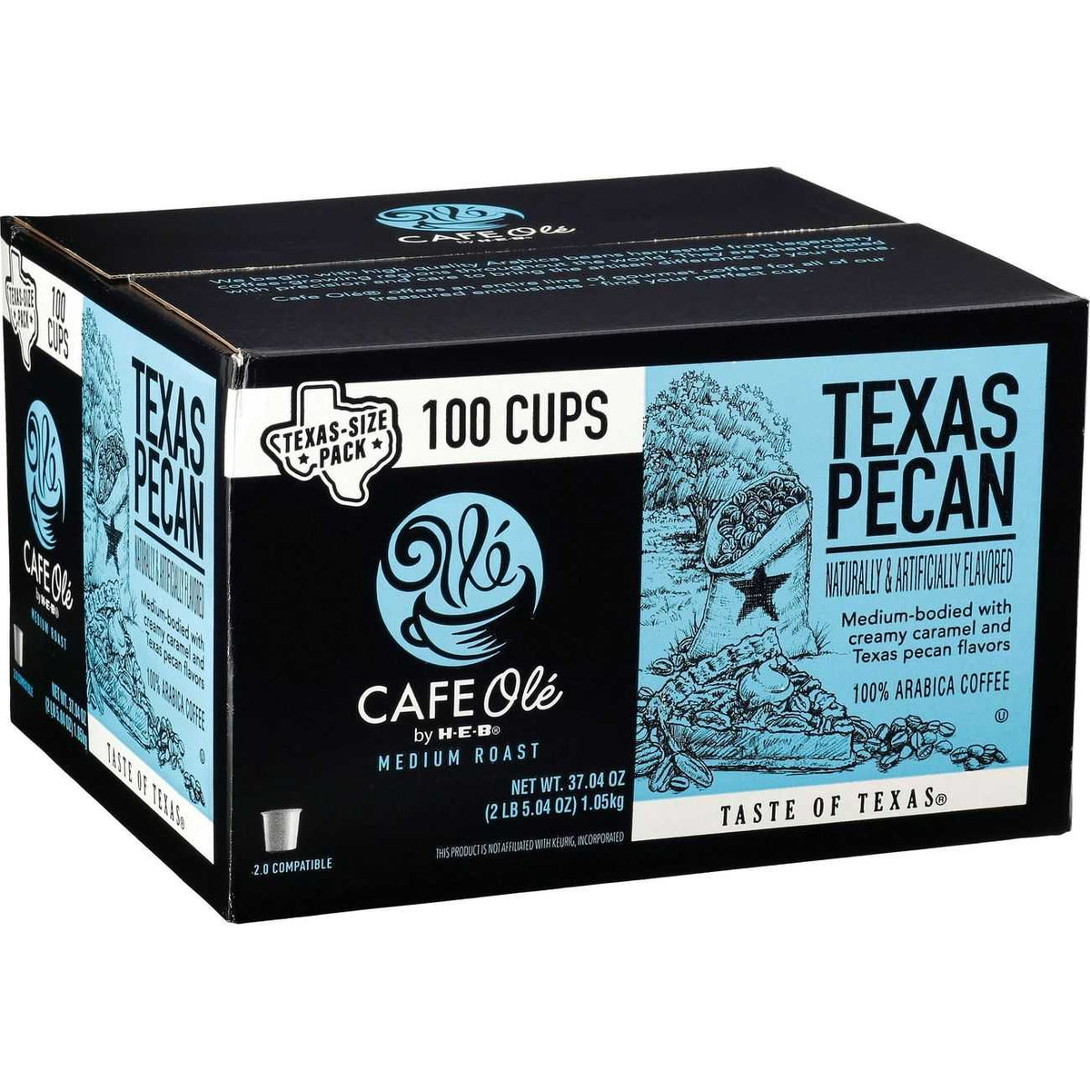 HEB Cafe Ole Texas Pecan K-Cups 100 Count
