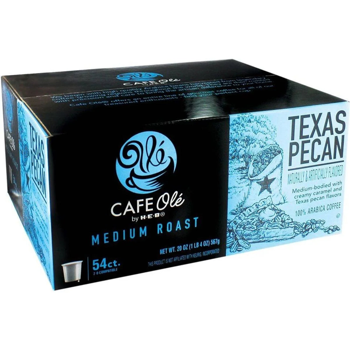 HEB Cafe Ole Texas Pecan K-Cups 54 Count