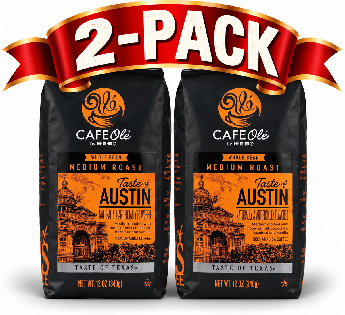 HEB Cafe Ole Taste of Austin Whole Bean Coffee 2 lb Bag