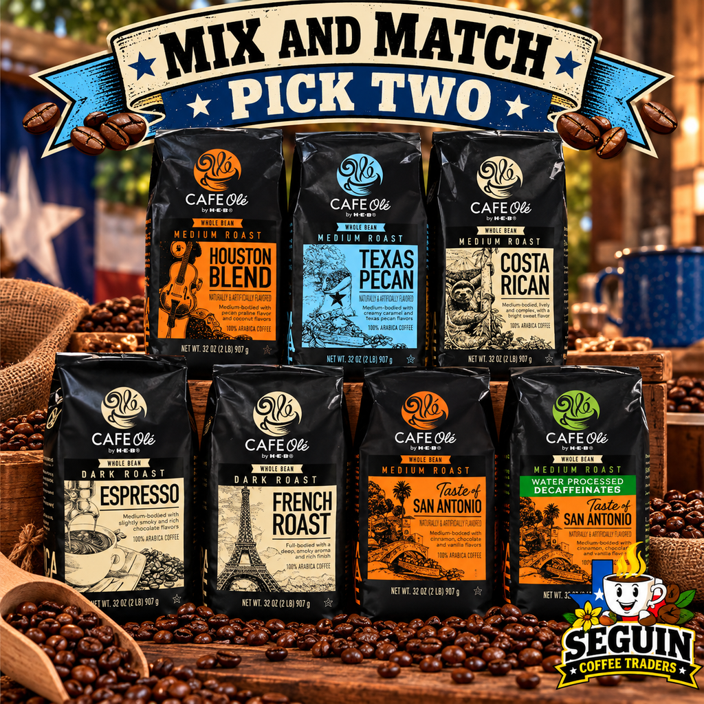 Mix & Match — HEB Cafe Ole Whole Bean 2lb Two-Pack