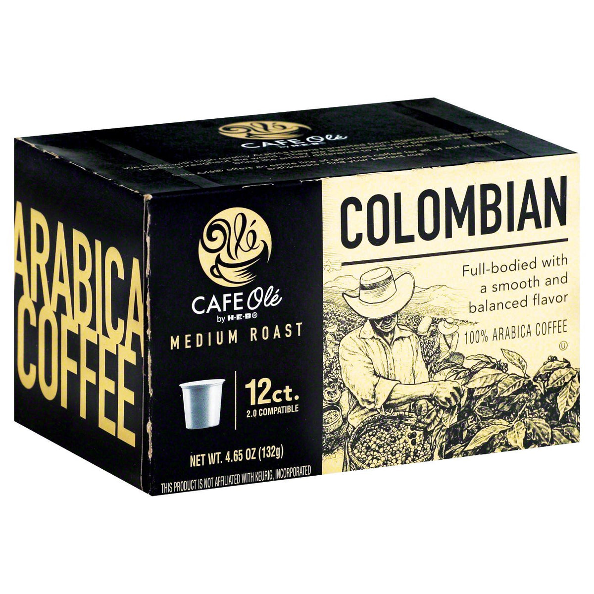 Cafe Ole by H-E-B Colombian Medium Roast Single Serve Cups 12 ct
