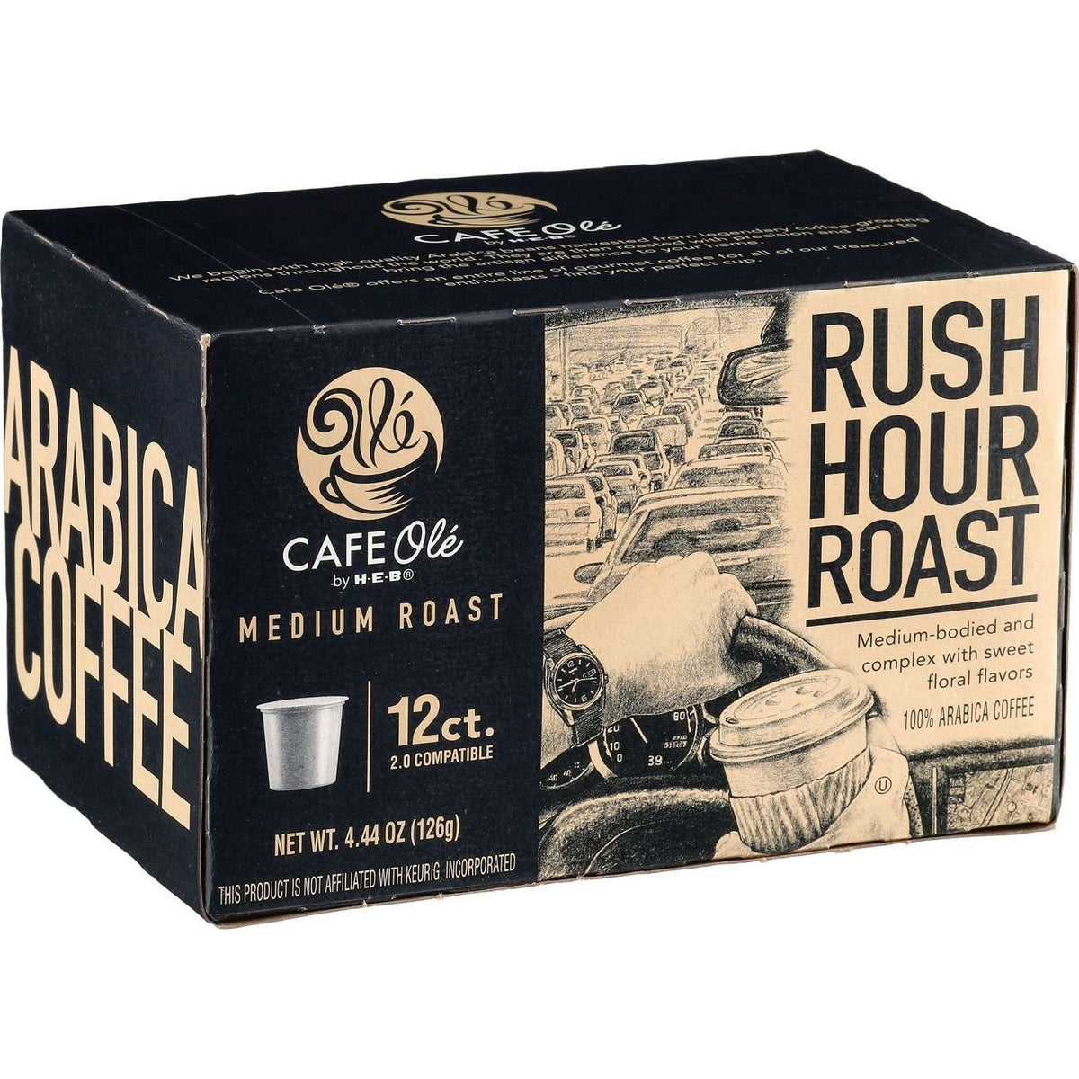 Cafe Ole by H-E-B Rush Hour Roast Medium Roast Single Serve Cups 12 ct