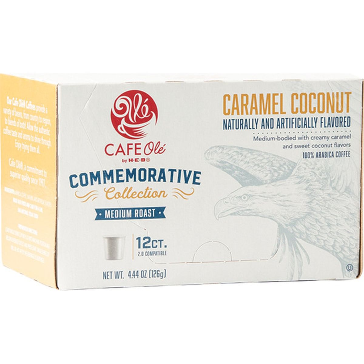 Cafe Ole by H-E-B Commemorative Collection Caramel Coconut Medium Roast Single Serve Cups 12 ct