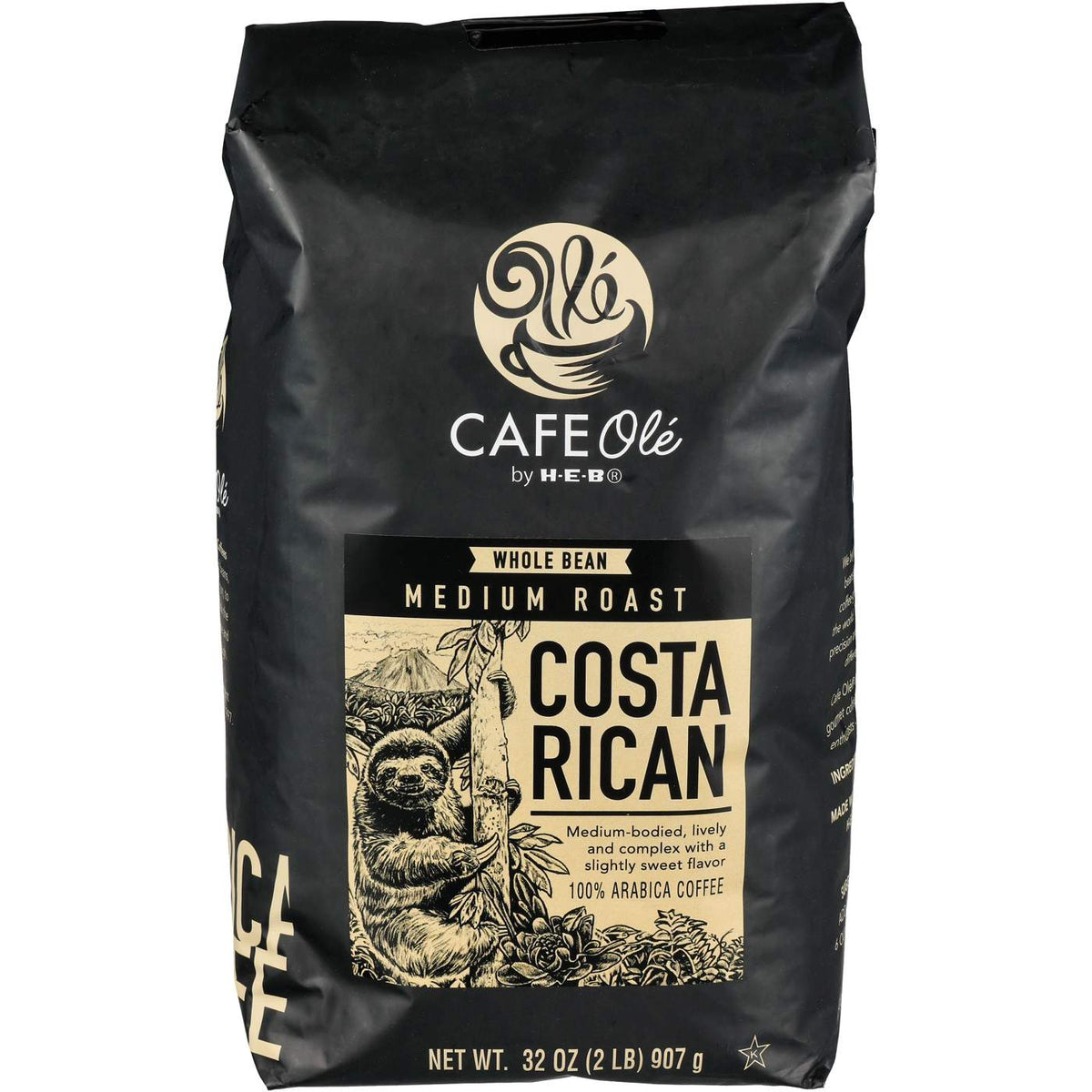 Cafe Ole by H-E-B Costa Rican Medium Roast Whole Bean Coffee 2 lb