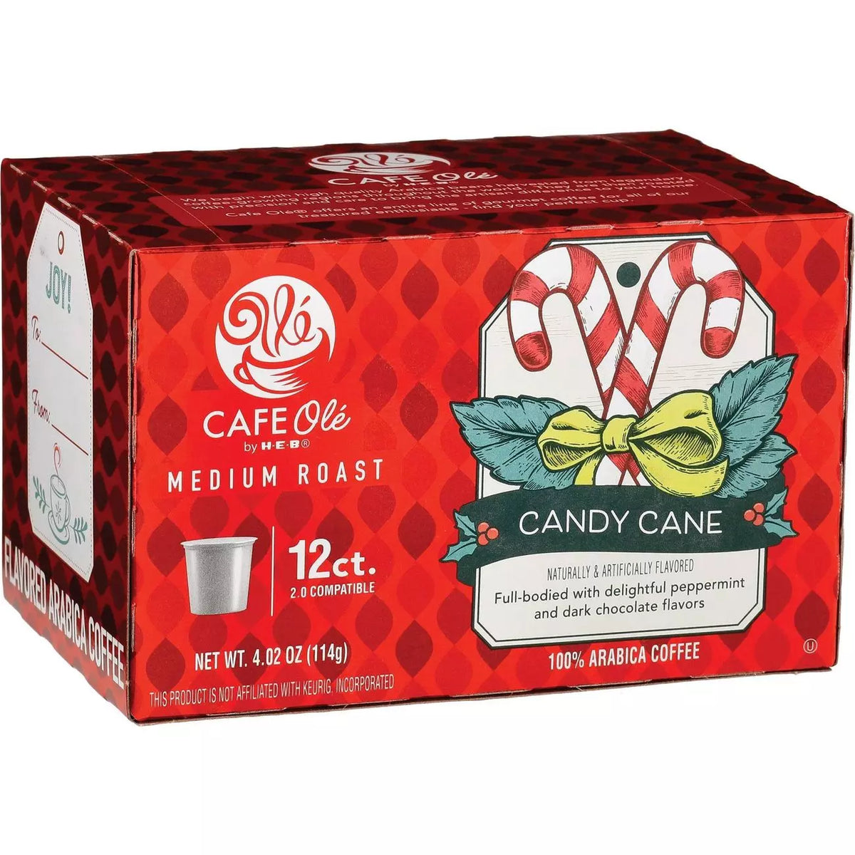 HEB Cafe Ole Candy Cane K-Cups 12ct (2 Pack)