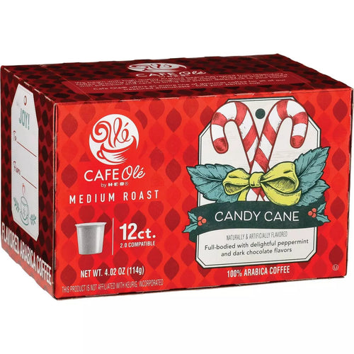 HEB Cafe Ole Candy Cane K-Cups 12ct (2 Pack)
