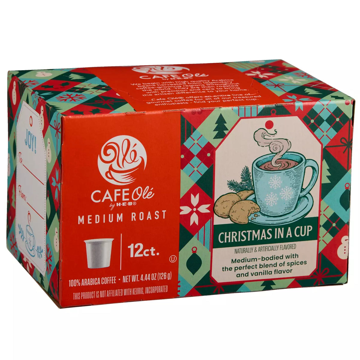 HEB Cafe Ole Christmas in a Cup K-Cups 12ct (2 Pack)