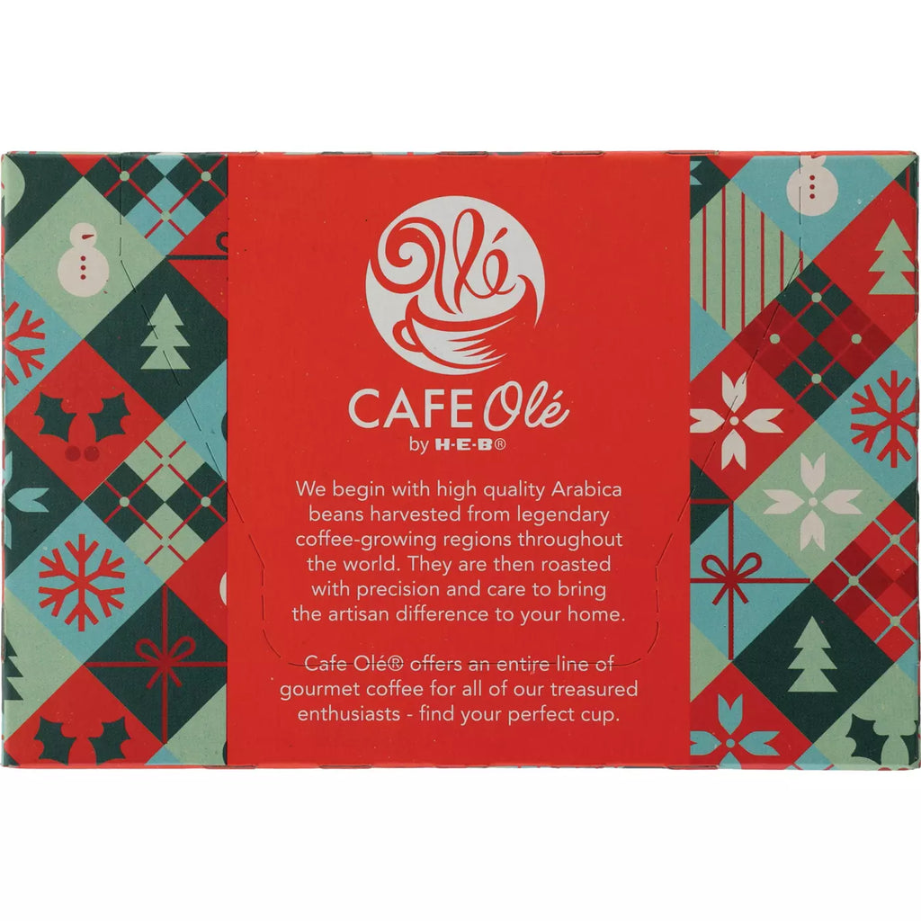 HEB Cafe Ole Pan Dulce K-Cups 12ct box, back panel