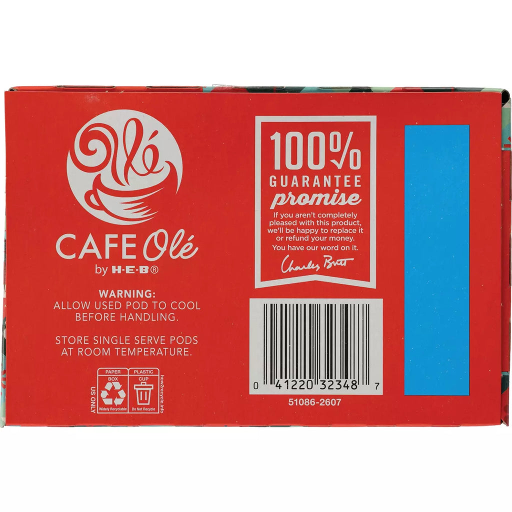 HEB Cafe Ole Pan Dulce K-Cups 12ct box, side panel