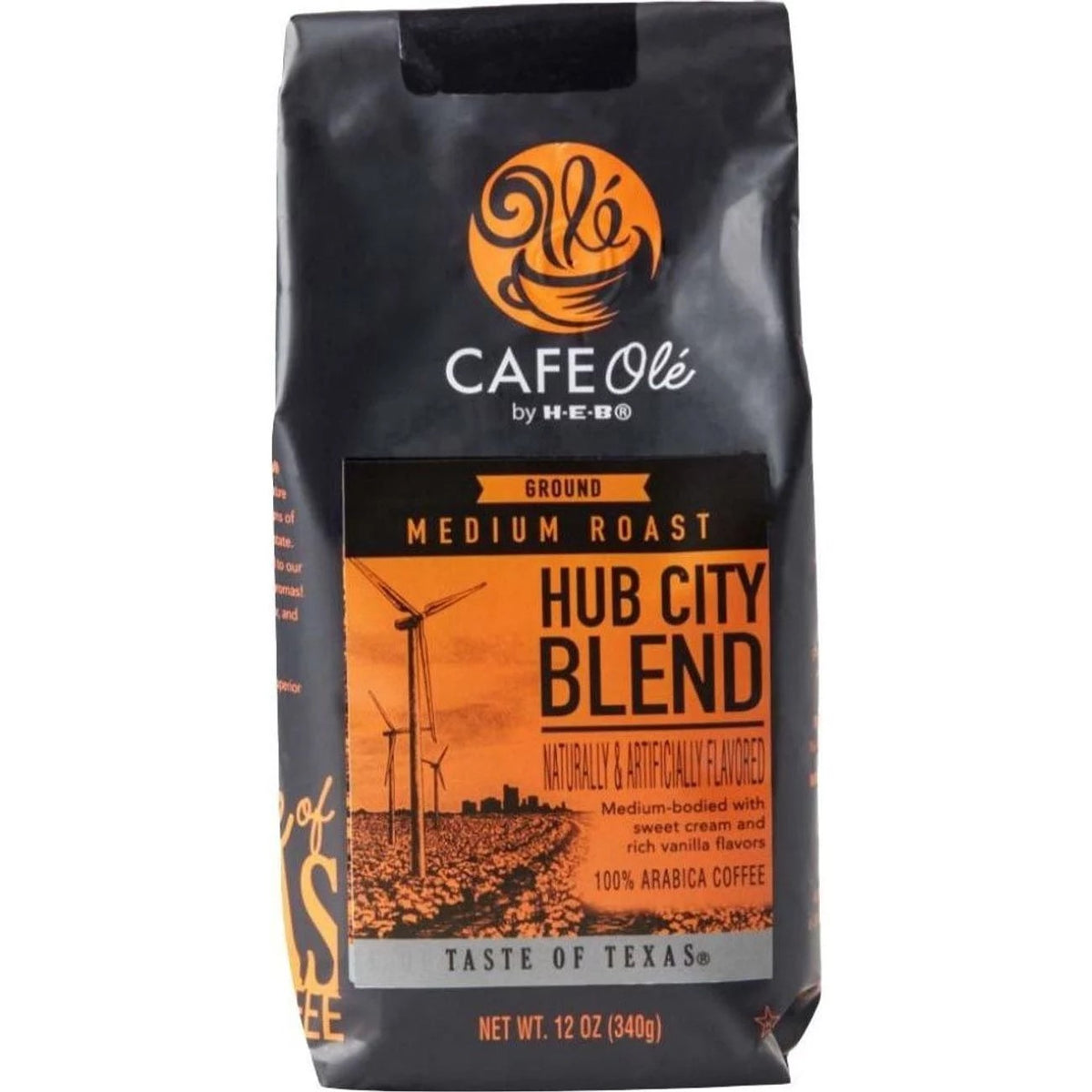 HEB Cafe Ole Hub City Blend Ground Coffee 12oz bag