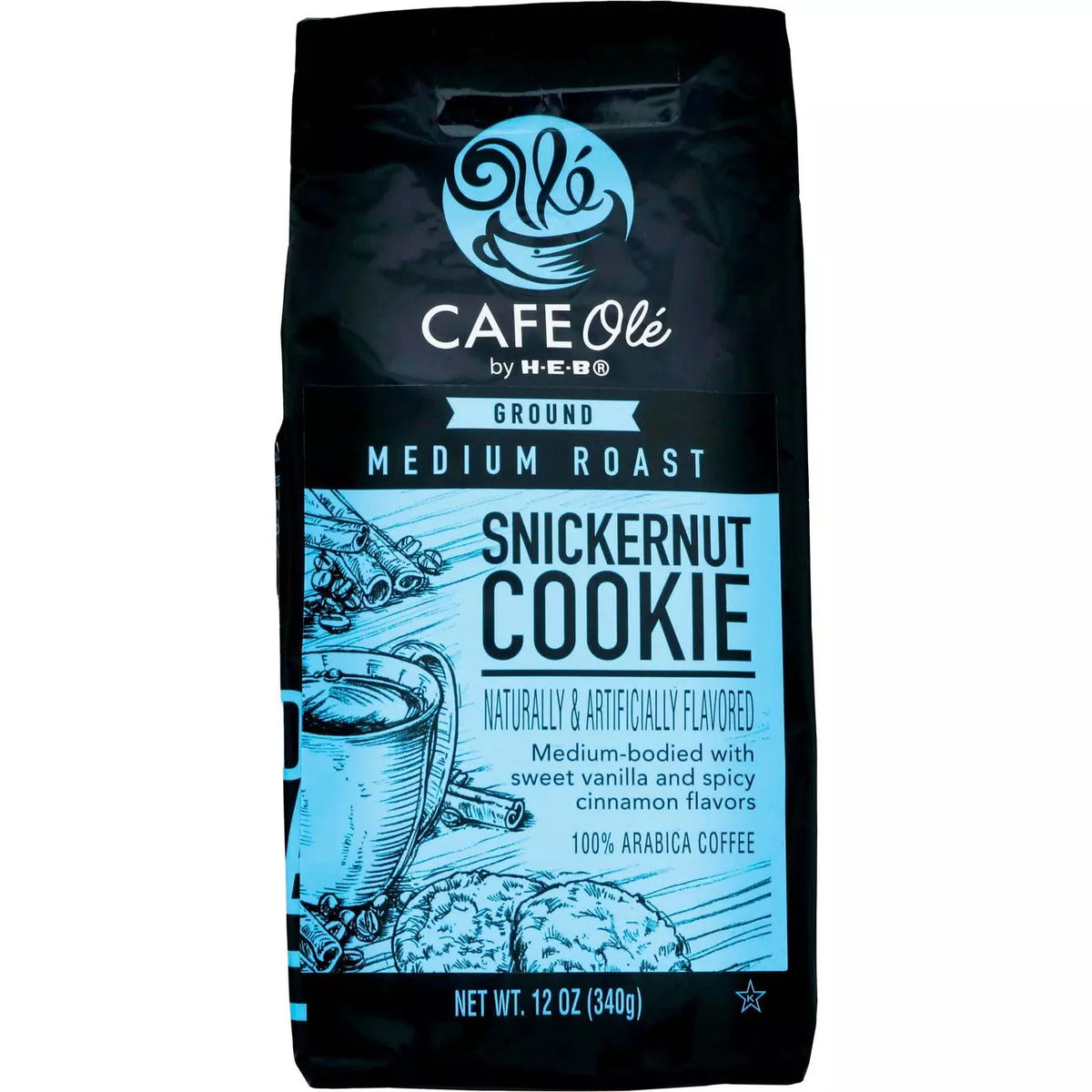 HEB Cafe Ole Snickernut Cookie Ground Coffee 12oz - 2 Bags